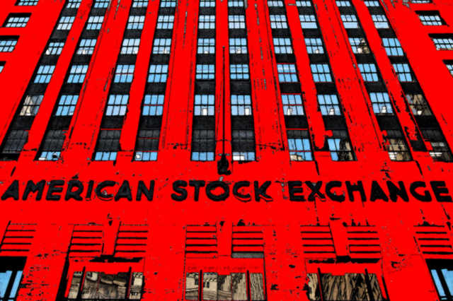 American Stock Exchange Red Ink Equity Market Trading 