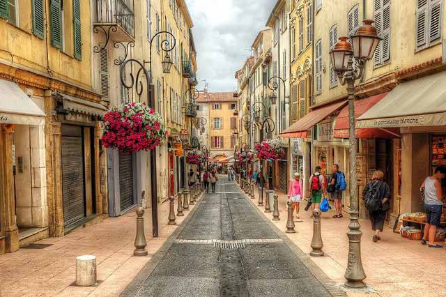 Street in Antibes, France