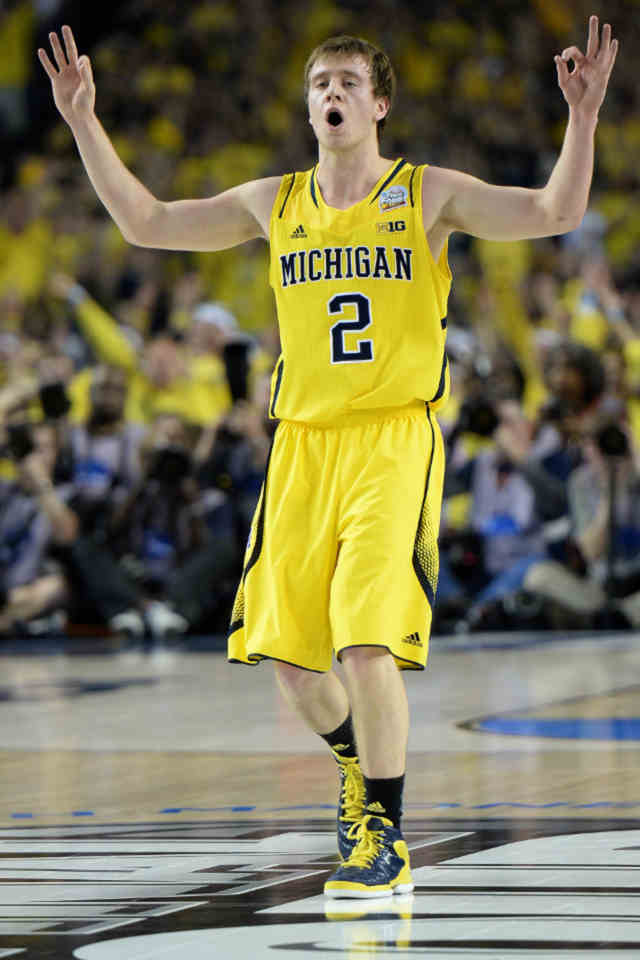 Spike Albrecht of the 2012-13 Michigan Wolverines men's basketball team 