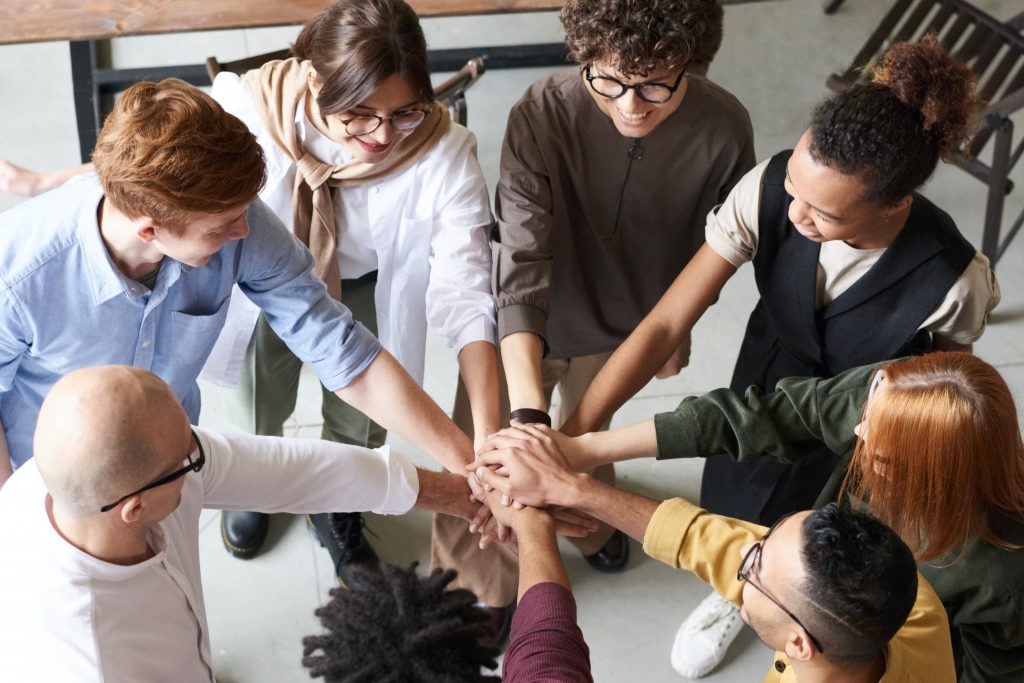 A group doing a pow wow