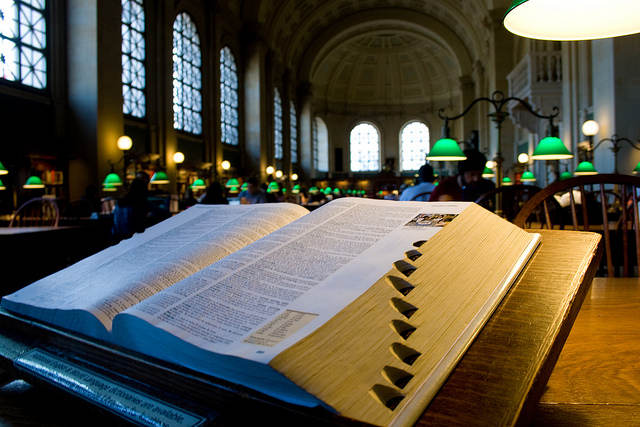 dictionary bates reading room boston public library