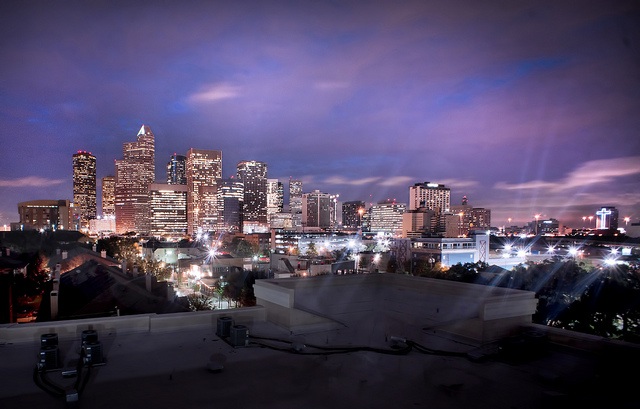 Night cityscape of Houston, Texas