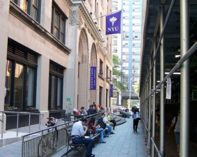 People around NYU, University in New York City