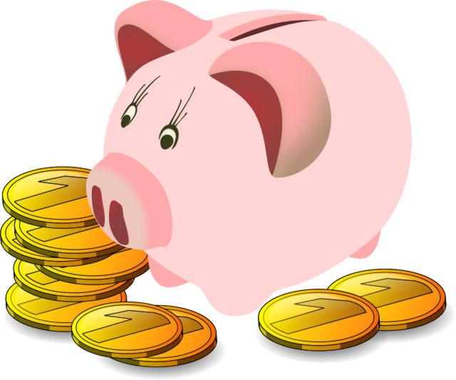 Piggybank college savings gold coins money bank account 