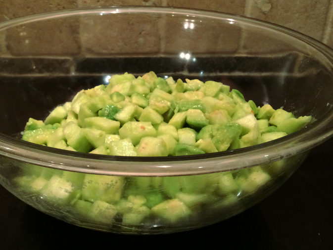 Avocado and Raw Eggplant Salad