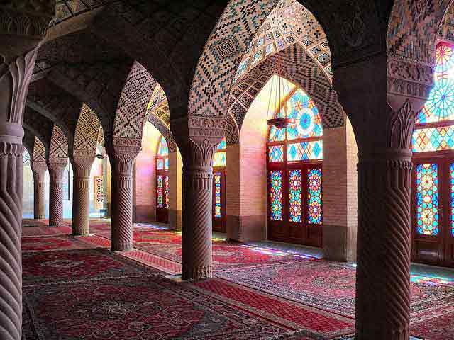 Persian praying room of the Masr Ol Molk Mosque