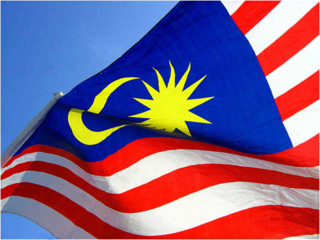 Malaysia's flag flying