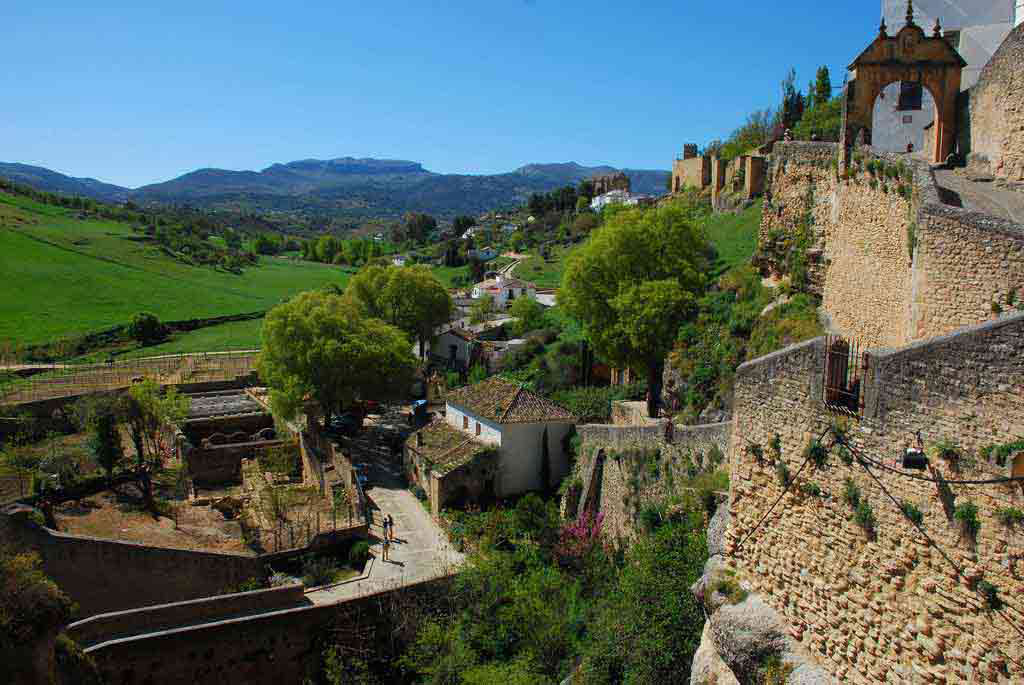 Vista from the famous bridge in Rhonda, Spain