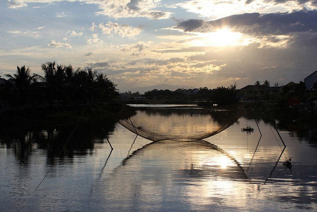 A sunset in HoiAn, Vietnam