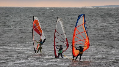 Wind Surfing on the Sea